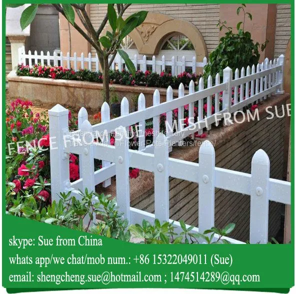Steel and Plastic Garden White Fence Removable Portable Picket Fence photo-2
