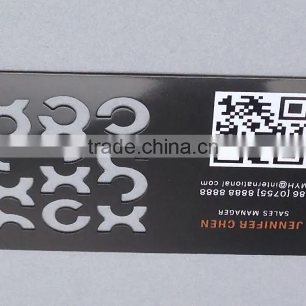 Mirror Finish Leopard Printed Cut Member Card Metal Business Card photo-3