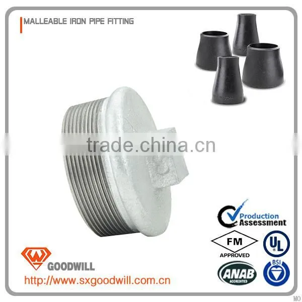 Quality Controlling Strictly Male Connection NPT Standard Cast Iron Pipe Fittings Round Plug photo-4