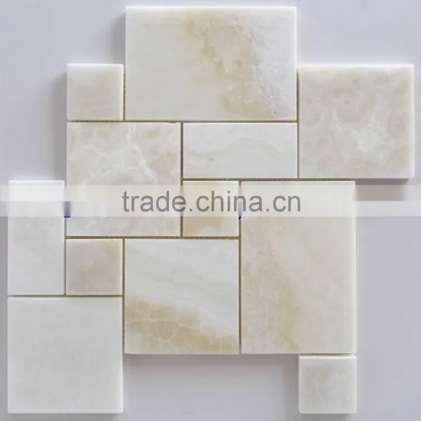 Best Selling Pure Natural WHITE ONYX MOSAIC TILES COLLECTIONS photo-2