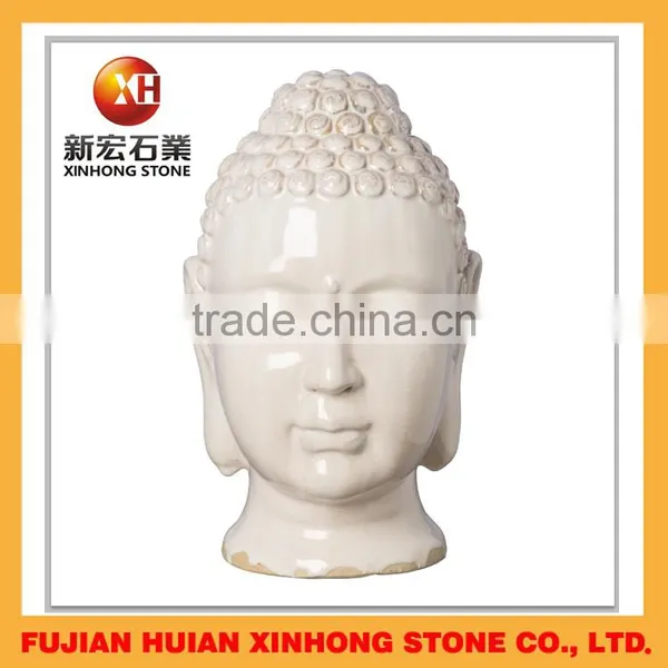Granite With Marble Stone Hand Carved Buddha Head Statue photo-6