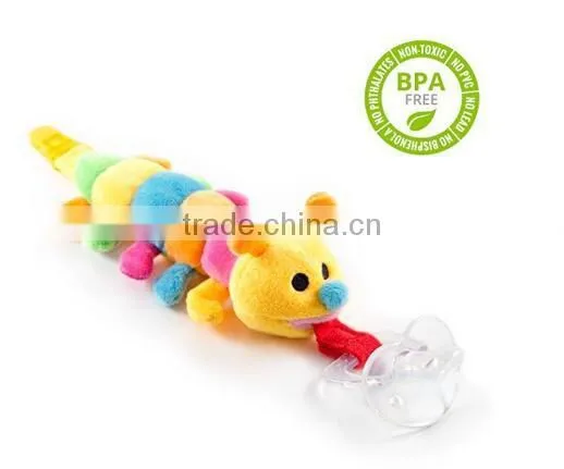 Soft Plush Toy With Detachable Silicone Baby Pacifier photo-3