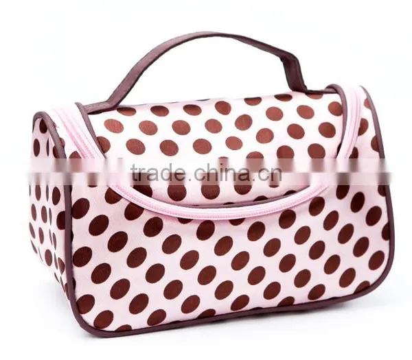 Store More Pink Dot Pattern Travel Toiletry Bag Organizer photo-2