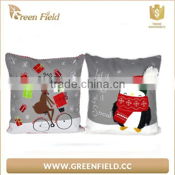 2016 Gift Felt Cushion Throw Pillow Cases Sofa Covers Set of 2,Grey 18x18inches photo-4