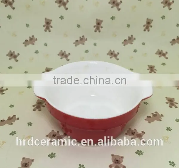 Red Stock Porcelain Ceramic Plates Dishes for Promotion photo-2