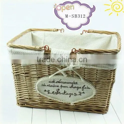 Big Cheapest Wicker Storage Basket With Handle photo-5