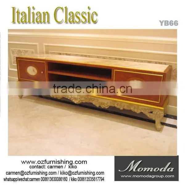 YB66 European Design Solid Wood TV Stand Home Living Room Furniture French Provincial Furniture TV Stand