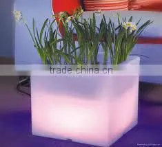 LED colorful decorative plastic flowerpot YM-LFP4040