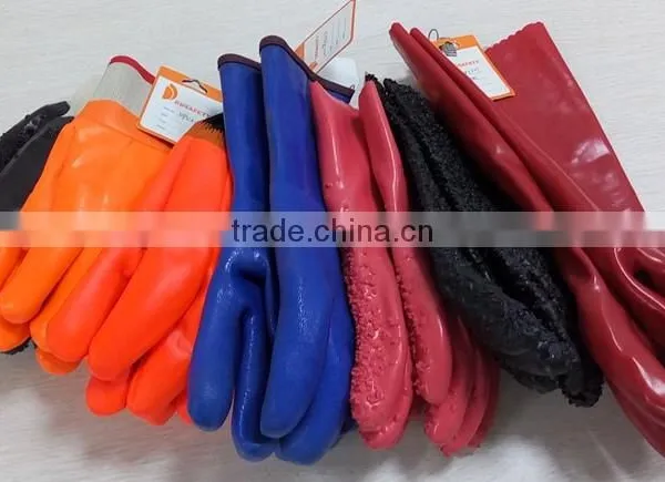 DDSAFETY 2017 Orange Pvc Glove For Oil Proof photo-2