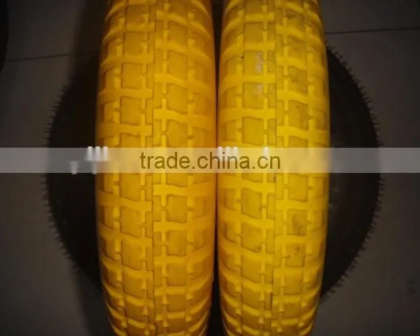 13inch Solid Wheelbarrow Wheels With Metal Rim Flat Free Tyre photo-2