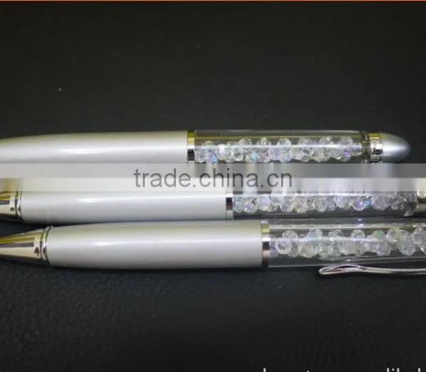 Very Cheapest !!! New Fashional Metal White Jumbo Crystal Diamond New Ball Pen/promotional Ball Pen/shining Ball Pen photo-2