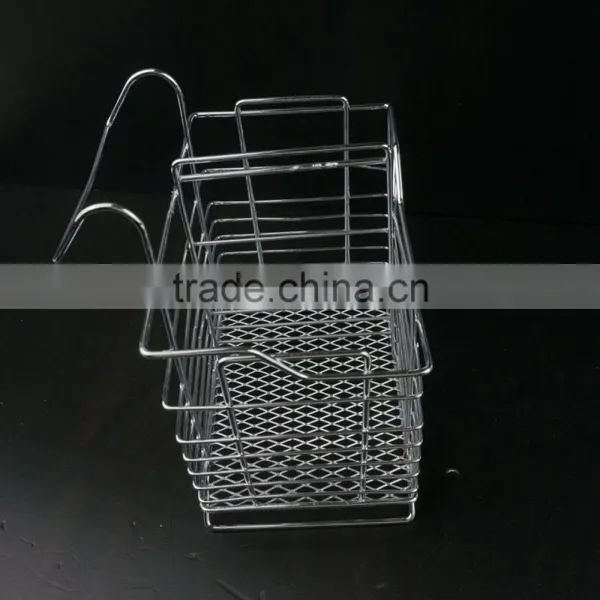 43005 Steel Wire Sink Basket Cutlery Holder Cooking Utensils Storage Kitchen Rack photo-5