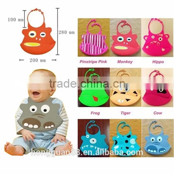 Best Sell High Quality Water-proof Cute Silicone Baby Bib photo-5