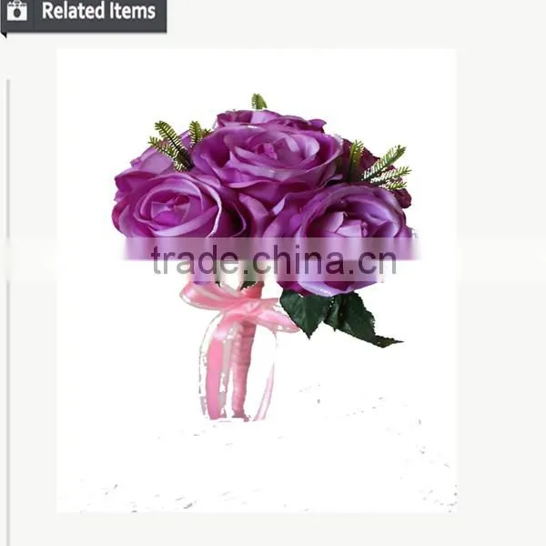New Arrival Flower Home Decoration Real Touch 7 Flowers Purple Dendrobium photo-3