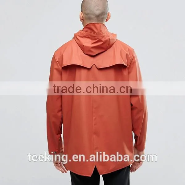 Custom Button-up Plain Men's Waterproof Rain Jacket photo-2