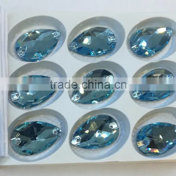 Water Drop Silver Back Sew on Crystal Stone Crystal Rhinestone for Garment Accessory photo-2