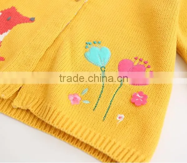 Wholesale Ginger Color Knitting Patterns Baby Girl Cardigans Sweaters photo-5