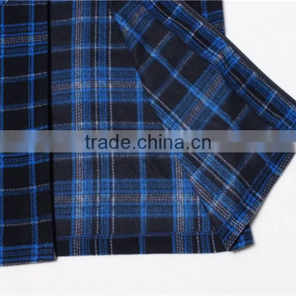 2016 Hot Sale Oem Service Menprinting Plaids Long Style Polar Fleece Jacket photo-5