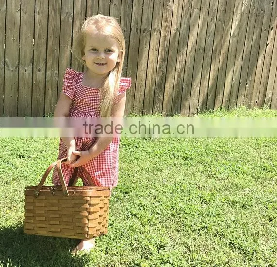 2017 New Style Baby Clothes Cheap Wholesale Children's Boutique Sleeveless Summer Baby Girl Red Party Dress photo-4