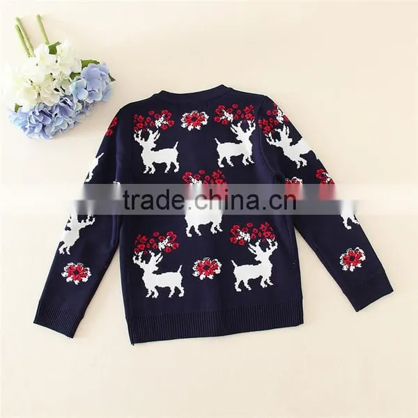 Duoduo Princess Latest Sweater Designs for Girls Baby Cardigan Sweater Children Cardigans With Deer Prints photo-4