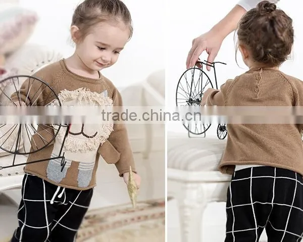 2016 Hot Sell Handmade 3D Lions Children Knitted Sweater photo-2