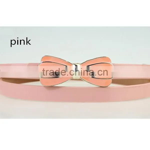 New Arrival Fashion Design High Quality With Flower Design Alloy Metal Buckle Women Slim PU Leather Belt photo-2