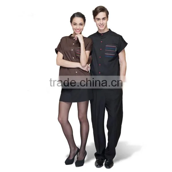 OEM Unisex Waiter Uniform and Restaurant Uniform With Apron photo-3