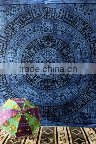 Tapestry Wall Art Hippie Tapestry Mandala Tapestry Black & White photo-3