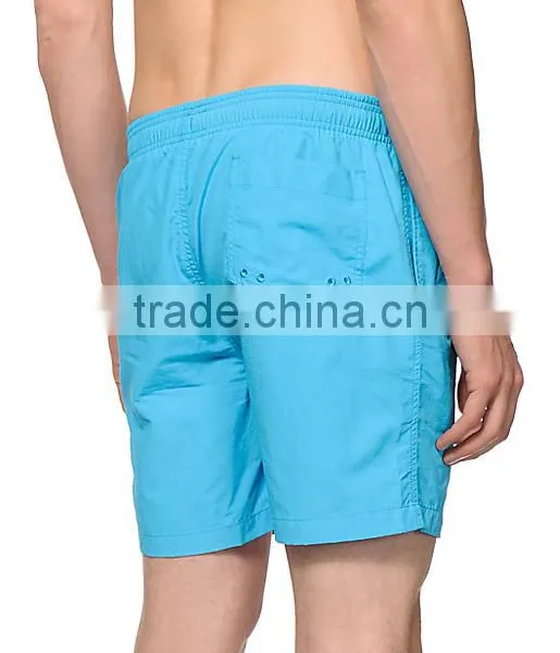 Wholesale Poly Plain Dyed Elastic Shorts Men Beach Swim Men Shorts photo-3