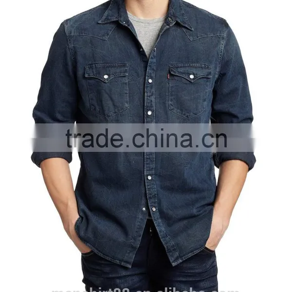 Wholesale Mens Clothing Denim Shirt 2017