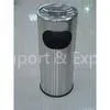 Silver Outside 12L, 17L, 30L Stainless Steel Metal Garbage Can With Ashtray