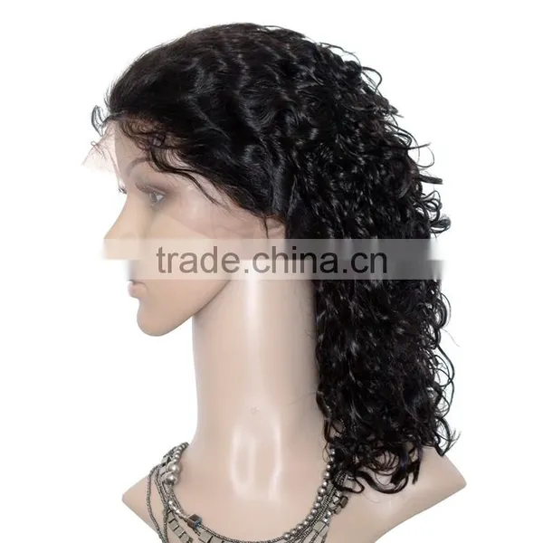Wholesale Elastic Band Curly Wave Human Hair Wigs for Black Women photo-2