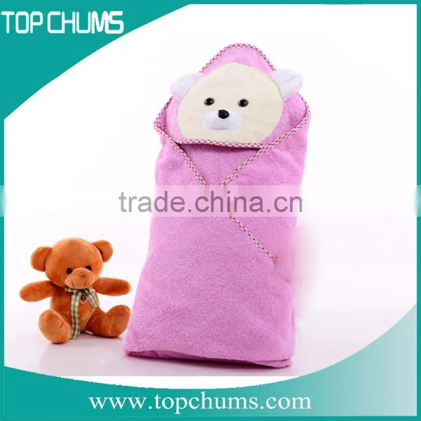 Plain Pink Shark Bear Elephant Design Hooded Baby Bath Towels photo-4