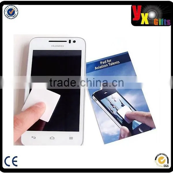 Cleanser Type and PVC,PVC UV printing+foam+microfiber cloth+dust plug Material cellphone wipes