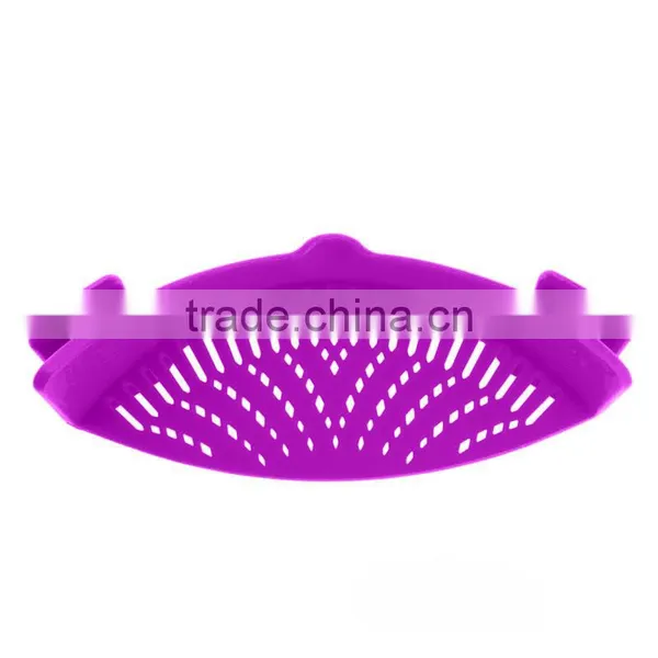 Clip-on Silicone Strainer for Draining Food While Cooking Snap Pan Strainer photo-5