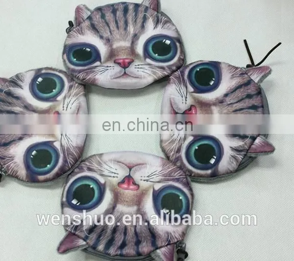 Fashion Cute Cat Face Coin Purses For Teens photo-3