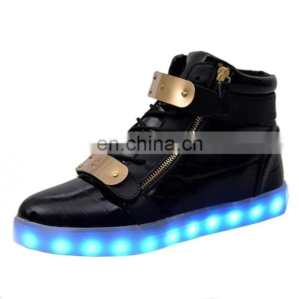 Wholesale Footwear New Design Ladies Light Shoes Men Women Dancing Shoes Luminous High Cut LED Shoes Sneakers photo-6