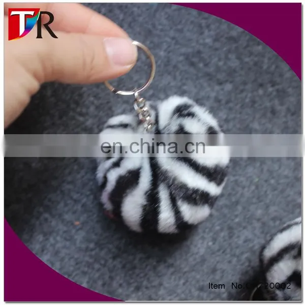 Faux Fur Product and Accessory Supplier Zebra Fake Fur Ball