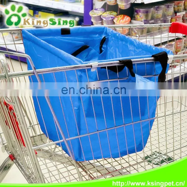 Foldable Trolley Cart Supermarket Shopping Bags, Multifunctional Reusable Shopping Cart Bags photo-2