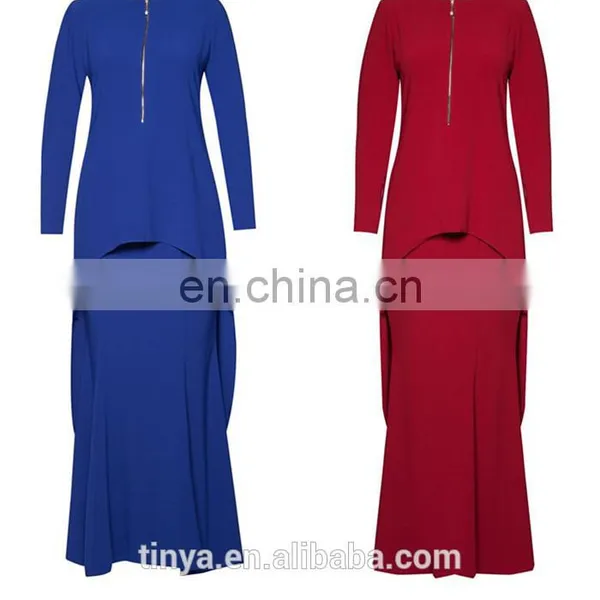 2017 Hot Sale Fashion Ladies Red Baju Kurung Moden Islamic Clothing photo-6
