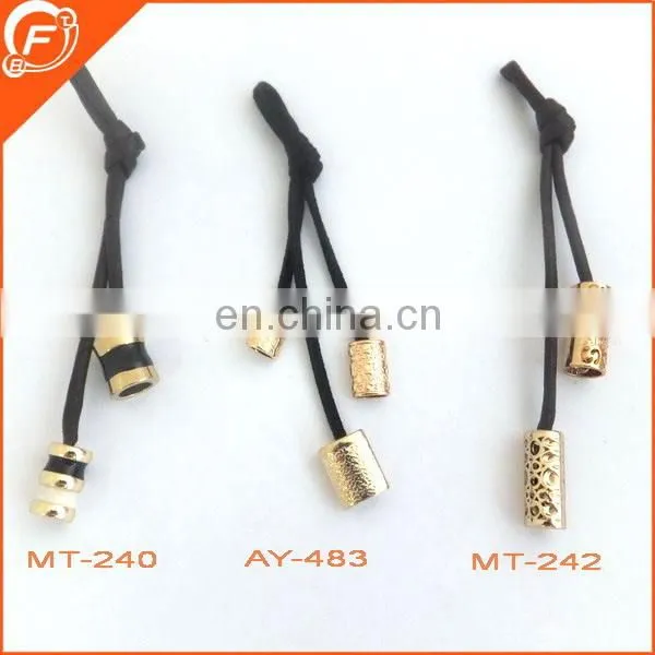 Small Size Metal Trinkets With Three Stoppers Cord Ends for Shoes Garment Decoration photo-3