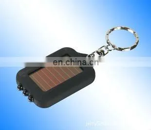 Best Gift Portable Mini Light Torch Solar Power Rechargeable 3 LED Flashing Keychain photo-3