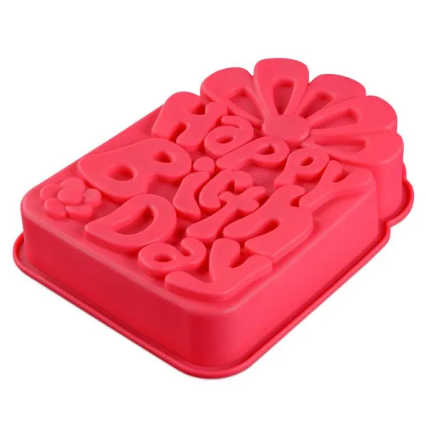 Free Sample Food Grade Heat Resistant Nontoxic Silicone Cake Mold Baking Mousse Pudding Mold Tool Happy Birthday photo-3