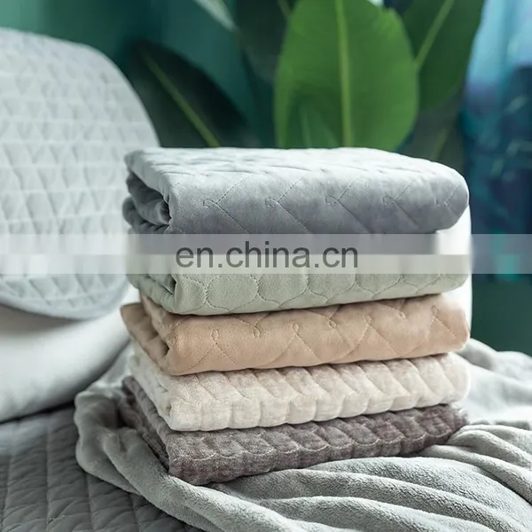 100% Polyester Anti-slip Furniture Protector Quilted Bias Stripe Couch Cover Seat Sofa Slipcover Set photo-6