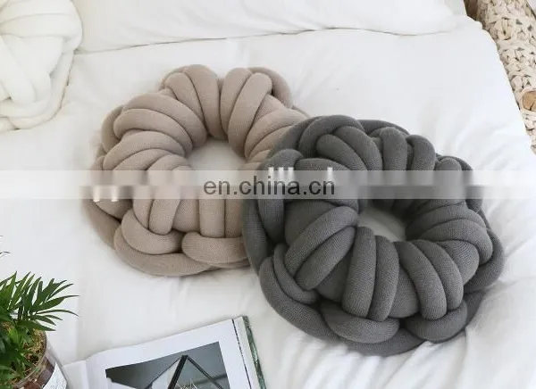 New Fashion Large Donut Cushion Cotton Tube Yarn Braid Yarn Pillow photo-5