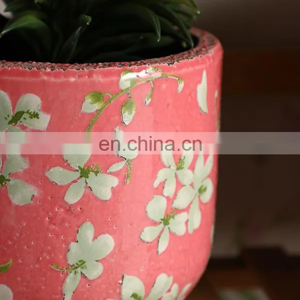 Novelty Vintage Style Small Succulent Plants Pink Ceramic Outdoor Garden Flower Pots for Indoor Decor photo-2