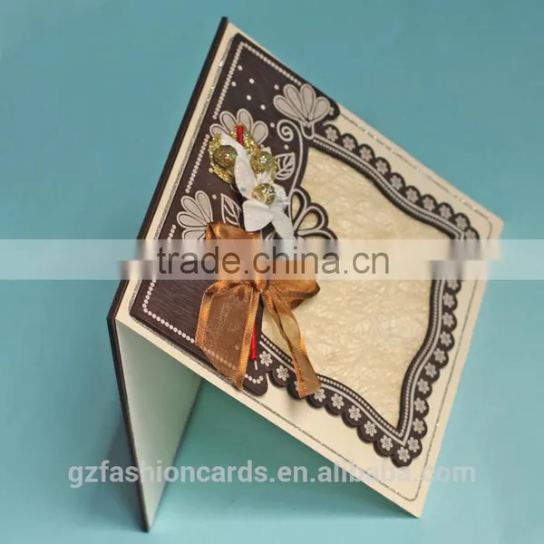 Kraft Paper Handbag Luxury Wooden Wedding Card Invitation photo-5
