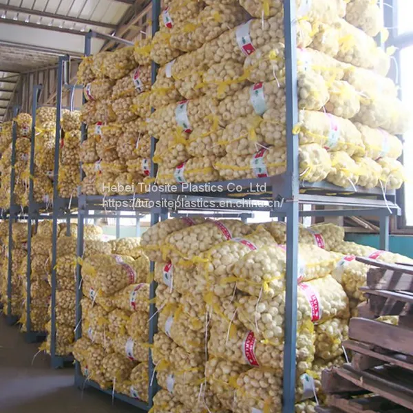 Leno Onion Garlic Packing Plastic Mesh Bags With Drawstring Hot Sale Mesh Sack photo-5