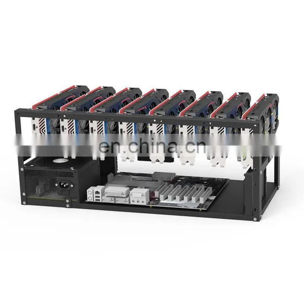 Hot Selling Motherboard Rig Frame 8 GPU Steel Open Air Frame Chassis For Motherboard Case Rack photo-5