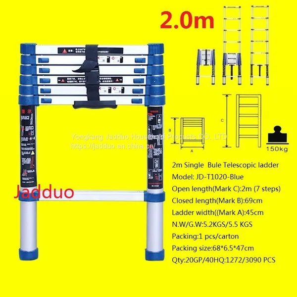 Single Blue Telescopic Ladder photo-3
